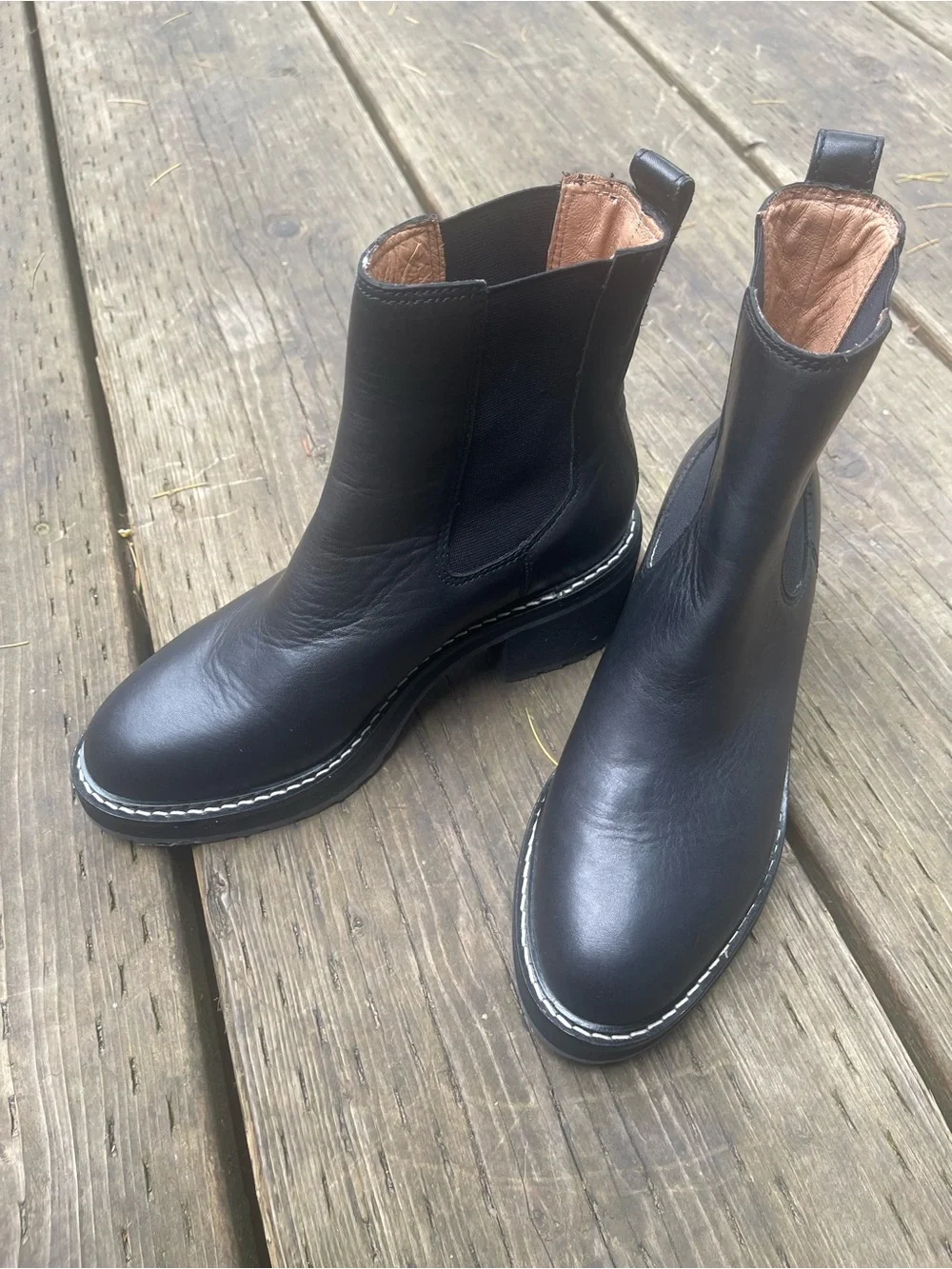 Madewell The Carina Platform Boot in true black